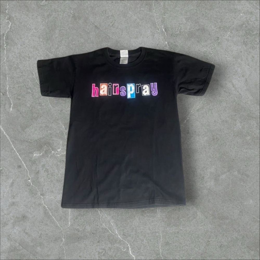 Vintage Hairspray Shirt Men Small Black Musical‎ Promo 90s Y2K Rare Broadway